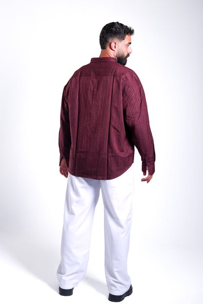 Burgundy privileged shirt